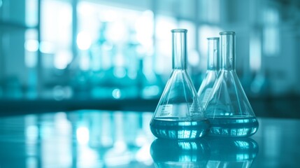 Glassware tools in medical research lab