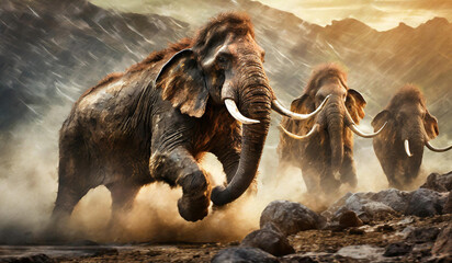 Prehistoric mammoths