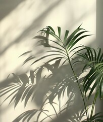Plant Casting Shadow on Wall