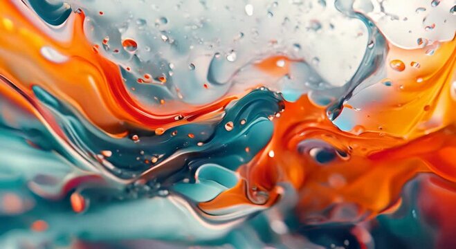 3D Design with fine strokes and fathers make withe a 3D Software, colors are blue orange and white, cinema 4D and XParticles , octane render