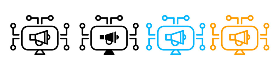 Social Media Campaign Icon for Digital Marketing and Announcements