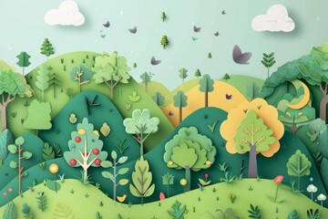 Obraz na płótnie Canvas green forest background