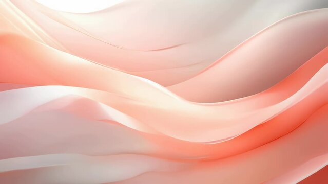 A pink and white background with a wave pattern