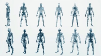 A collection of human body illustration for medical theme promotion