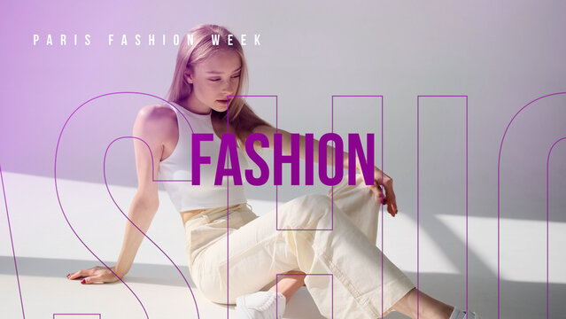 Fashion Week Media Opener template contains 26 placeholders and 34 editable text layers. Available in 4K resolution.