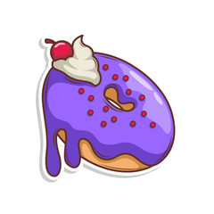 Delicious donut vector hand draw illustration