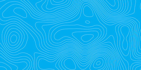 Abstract blue topography contour map background design .geometric white  wave curve lines texture .abstract topographic map with  wave line pattern .