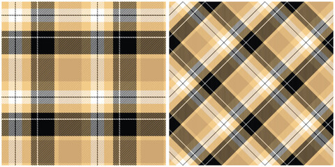 Plaids Pattern Seamless. Gingham Patterns Traditional Scottish Woven Fabric. Lumberjack Shirt Flannel Textile. Pattern Tile Swatch Included.