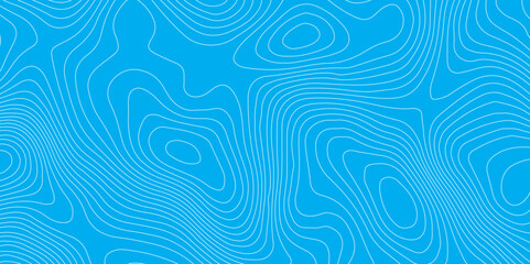 Abstract blue topography contour map background design .geometric white  wave curve lines texture .abstract topographic map with  wave line pattern .
