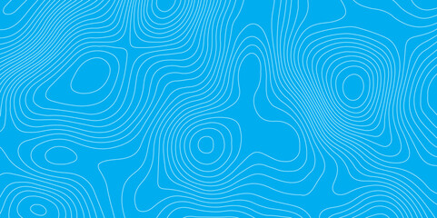 Abstract blue topography contour map background design .geometric white  wave curve lines texture .abstract topographic map with  wave line pattern .
