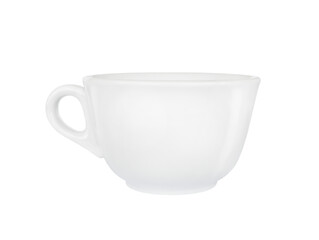 Png isolated white cup on transparent background.