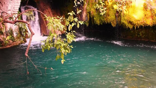 Karua Jheel (waterfall) loacated at the holy place of Baba Dhansar near village Karua, 17 km from Katra in Reasi district of Jammu & Kashmir State