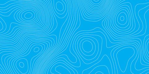 Abstract blue topography contour map background design .geometric white  wave curve lines texture .abstract topographic map with  wave line pattern .