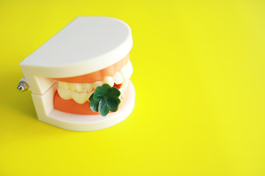 St. patrick's day background. Religious Christian Irish celebration. Four-leaf clover symbol of good luck.