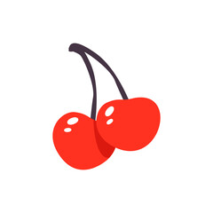 Vector Cherry illustration. Isolated on a white background.