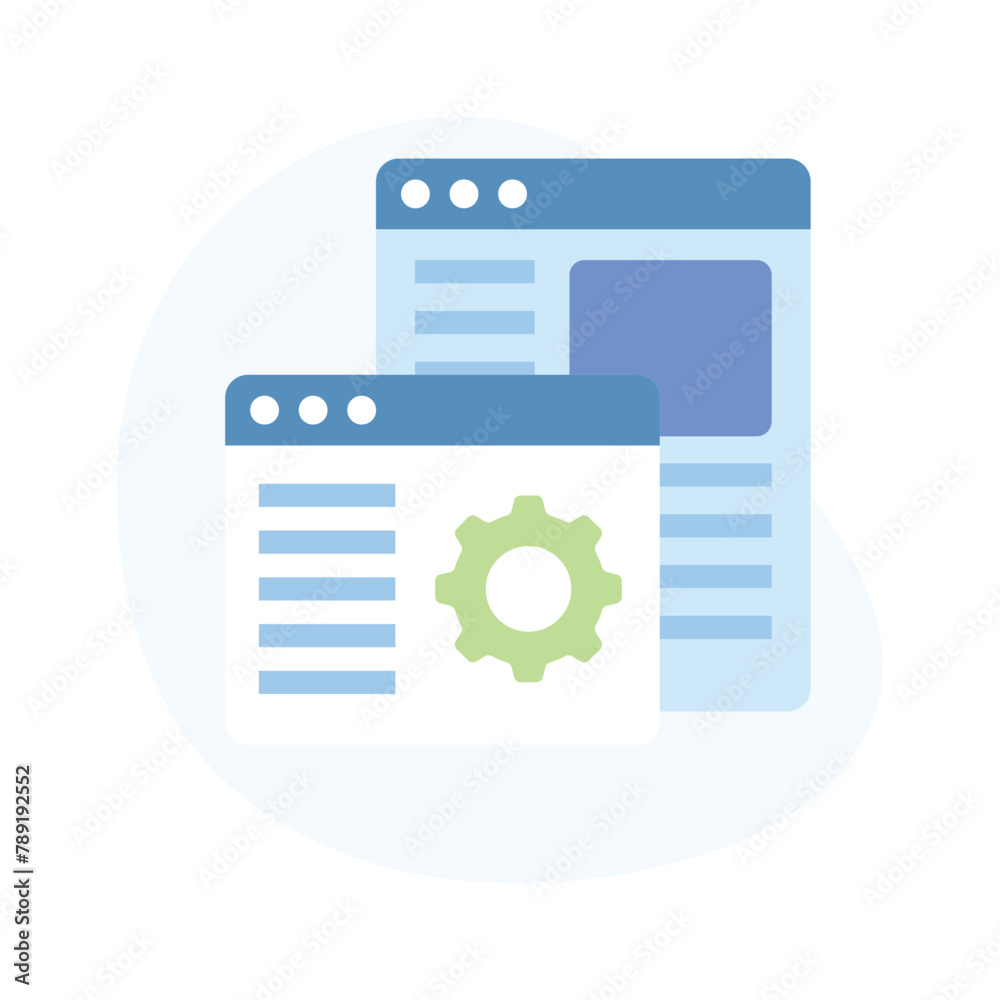 Poster an icon of web development in trendy style, premium vector