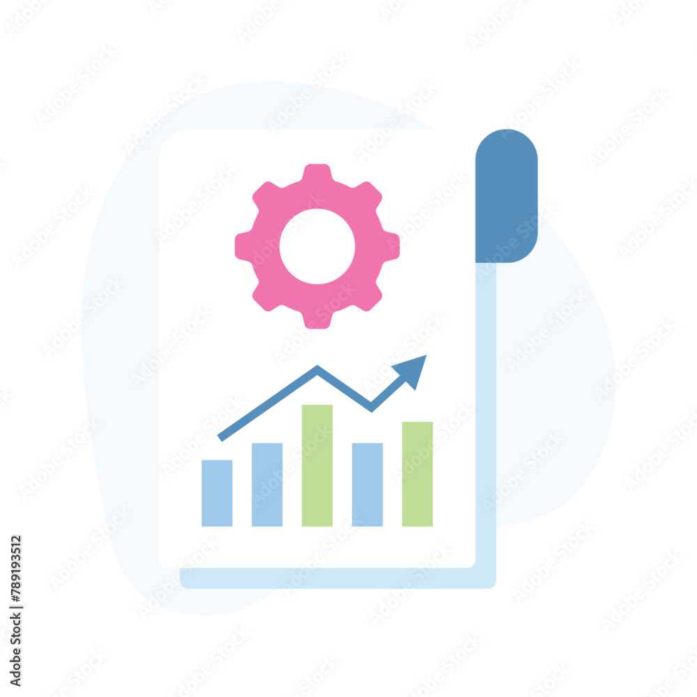 Wall mural check this amazing icon of data analysis in trendy style, premium vector of data analytics