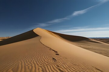 Fototapeta na wymiar A massive sand dune wave in the desert Generative AI