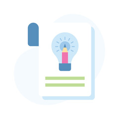 Creative content flat icon, vector illustration