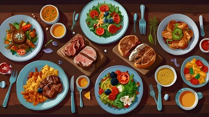 Fototapeta na wymiar food on a plate