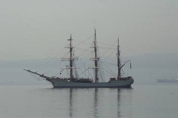 a sailboat in the south of Chile