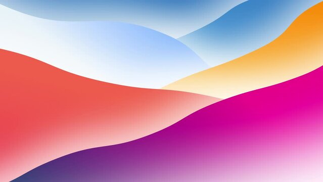 live wallpaper from wavy shapes filled colorful gradient, 4K animated background