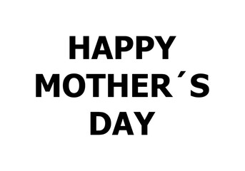 Texto negro de feliz día de la madre.