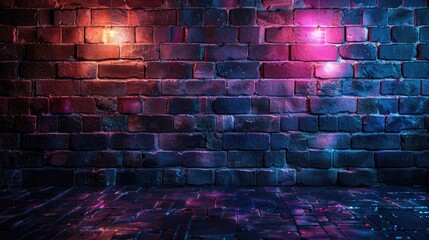 Enchanting Brick Mosaic: A Captivating Blend of Purple and Pink