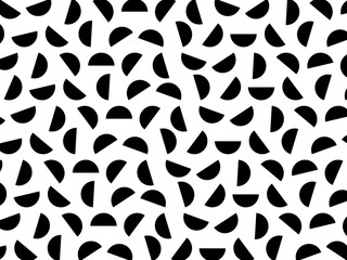 Retro black geometric pattern background, vector abstract circles, abstract art. Trendy pattern background.