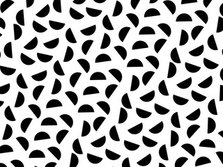 Retro black geometric pattern background, vector abstract circles, abstract art. Trendy pattern background.