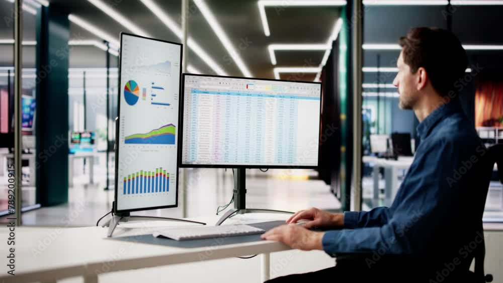Poster Business Data Analyst Using KPI Data Dashboard