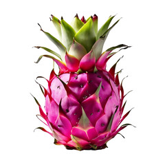 Fresh dragon fruit. Whole dragon fruit isolated. Healthy diet. Vegetarian food.