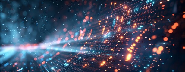 Fototapeta premium Light-Spotted Fiber Optics Background