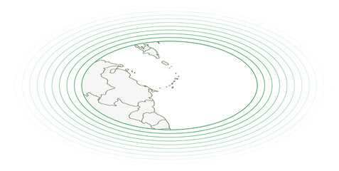 Saint Lucia oval map.