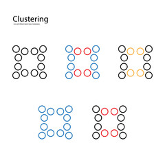 Clustering Analysis Vector Icon Design