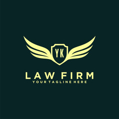 YK initials design modern legal attorney law firm lawyer advocate consultancy business logo vector