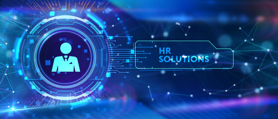 Business, Technology, Internet and network concept. HR Solutions. 3d illustration