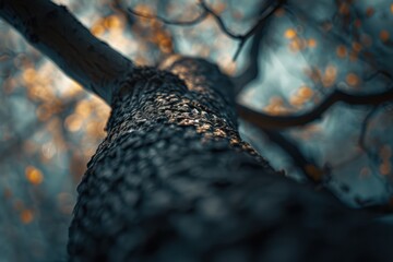 Beautiful green tree branch in the park. Close-up photography