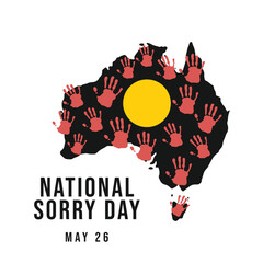 National Sorry Day design template. hand silhouette vector design. vector eps 10. flat design.