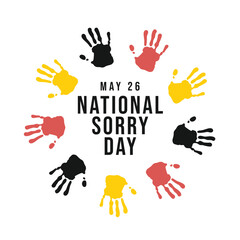 National Sorry Day design template. hand silhouette vector design. vector eps 10. flat design.