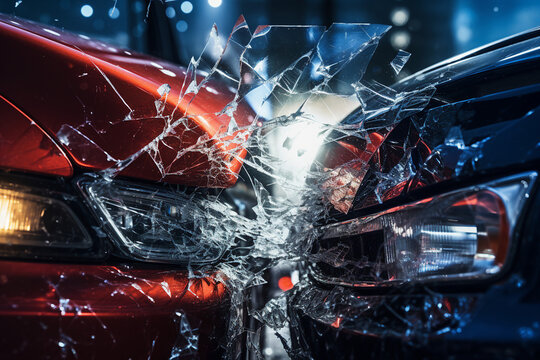 AI generated image of car accident crashes injuries and fatalities on the common road