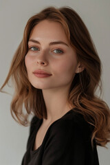 Naklejka premium beautiful young woman with red hair
