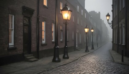 Victorian-Street-Lamplighters-Gas-Lamps-Cobblest- 2