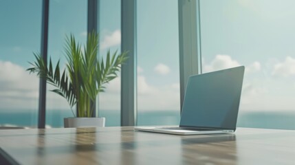 Laptop with Ocean View