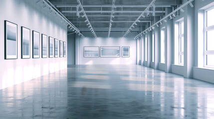 Empty Modern Art Gallery