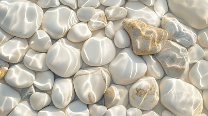 white and beige pebbles