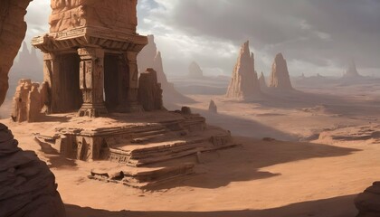 The-Ruins-Of-An-Alien-Temple-Stand-Atop-A-Windswep- 2