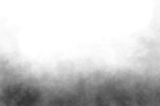  Black smoke clouds and toxic fog, realistic dark steam, smoky mist from fire or burning coal, isolated on a transparent background