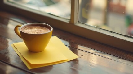 Term life insurance. text on yellow sticky note on yellow notepad near coffee cup - obrazy, fototapety, plakaty