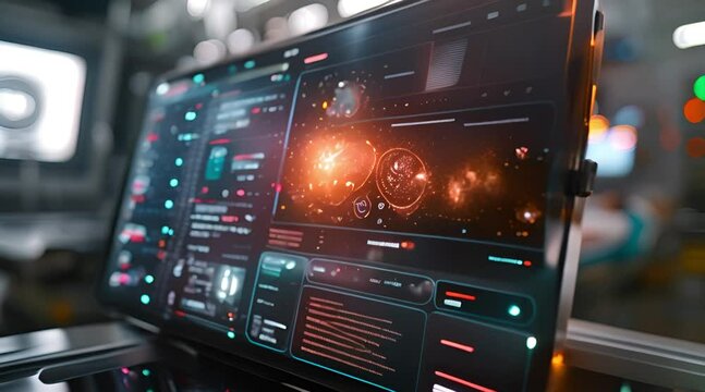 A cellphone that displays an application with a display simulating advances in health technology